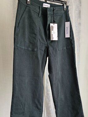 Studio Blue Dawn Wide Leg Utility Pant Dark Olive Size 10 NWT